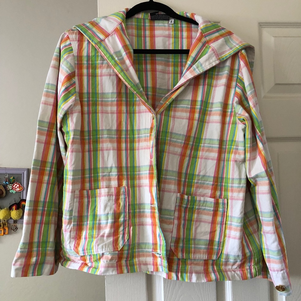 Big Bud Press Plaid Sailor Jacket Size Large